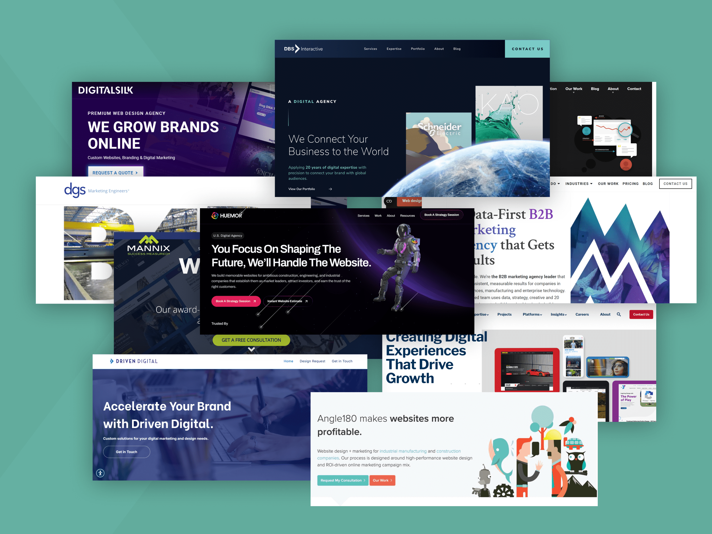 Homepage image collection of 10 B2B Content Marketing Agencies