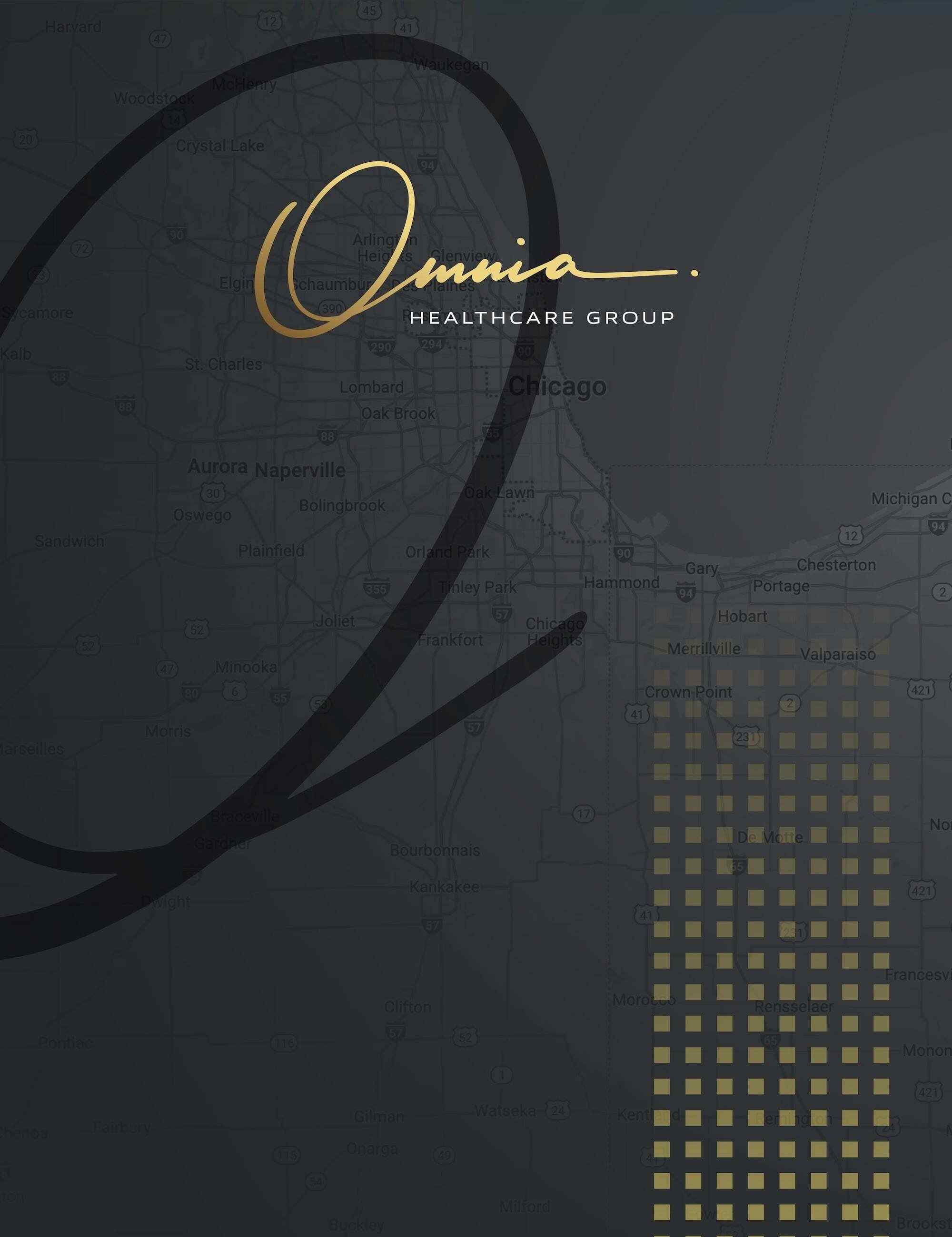 Cover image for the Omnia Healthcare Group website redesign project portfolio