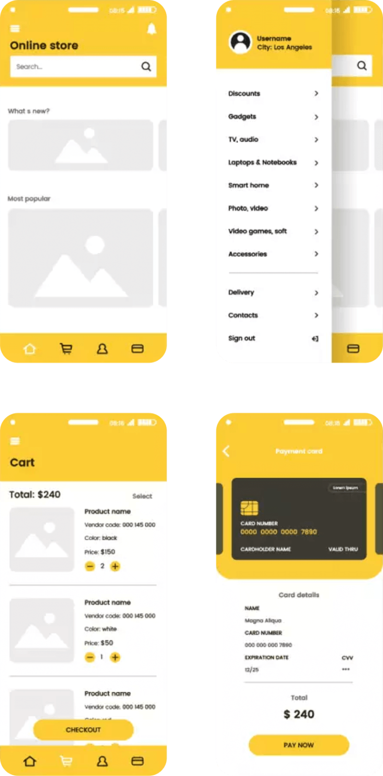 Mobile screens