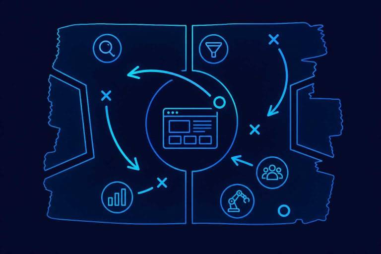 stylized soccer field diagram with Xs, Os, and arrows illustrating strategy and movement, representing the need for SaaS marketing teams to rethink outdated playbooks and align tactics with modern buyer behavior to drive pipeline and growth