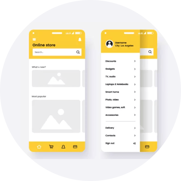 An example of an application interface
