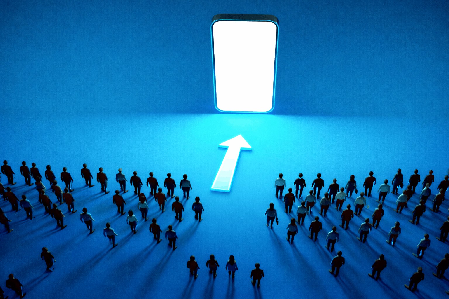 People facing a bright door used to illustrate the shared challenges B2B teams face when relying on PPC for leads.