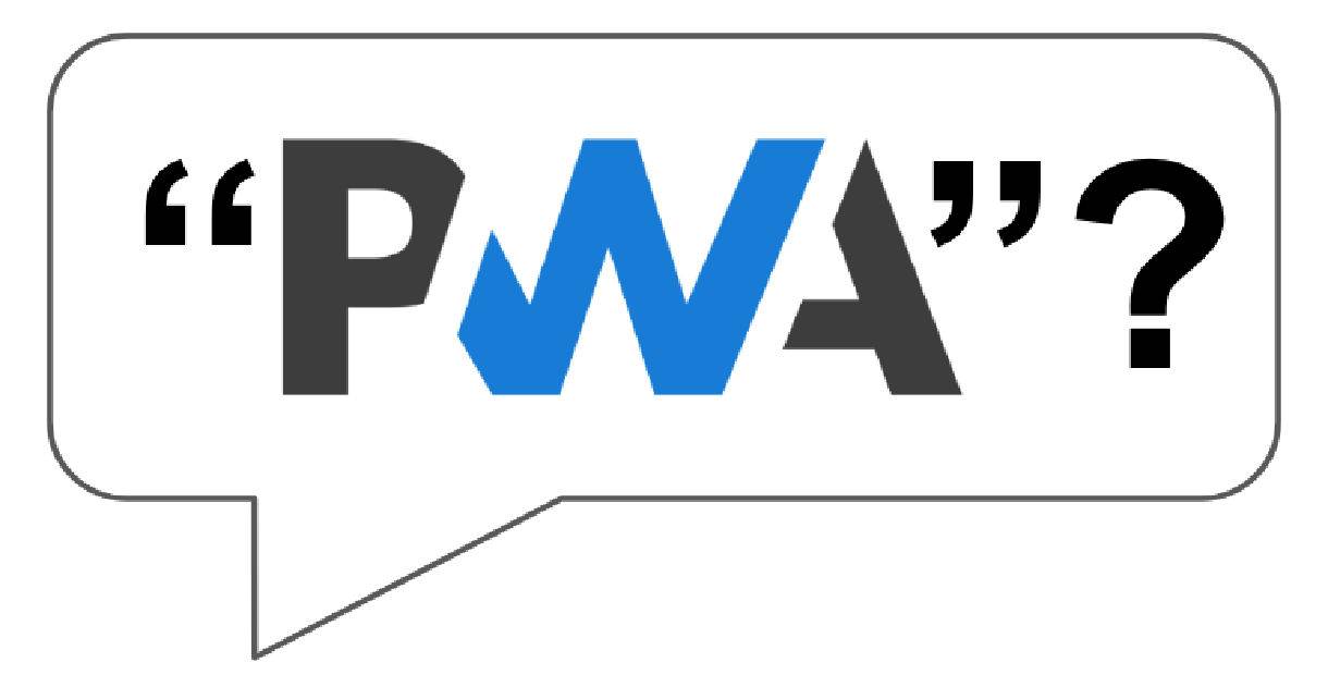 graphic of the term PWA with question mark
