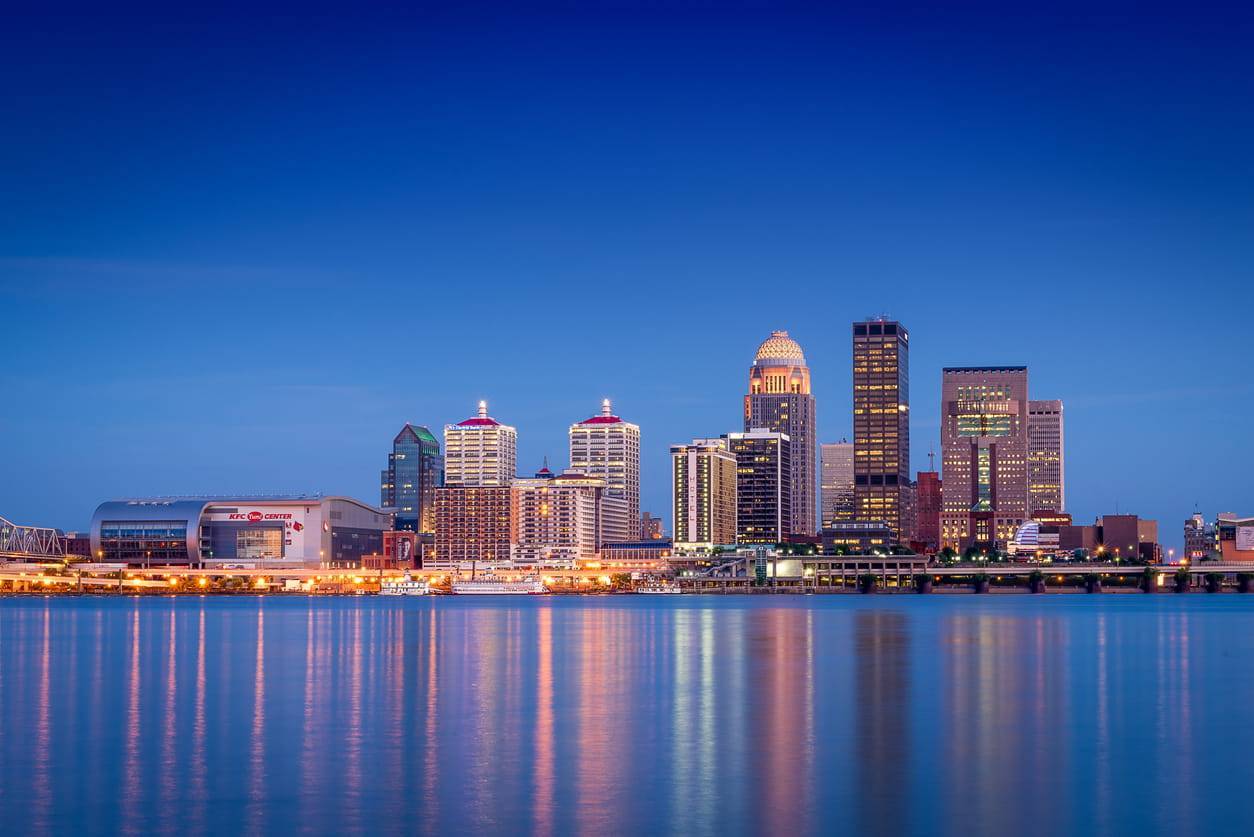 Louisville city skyline